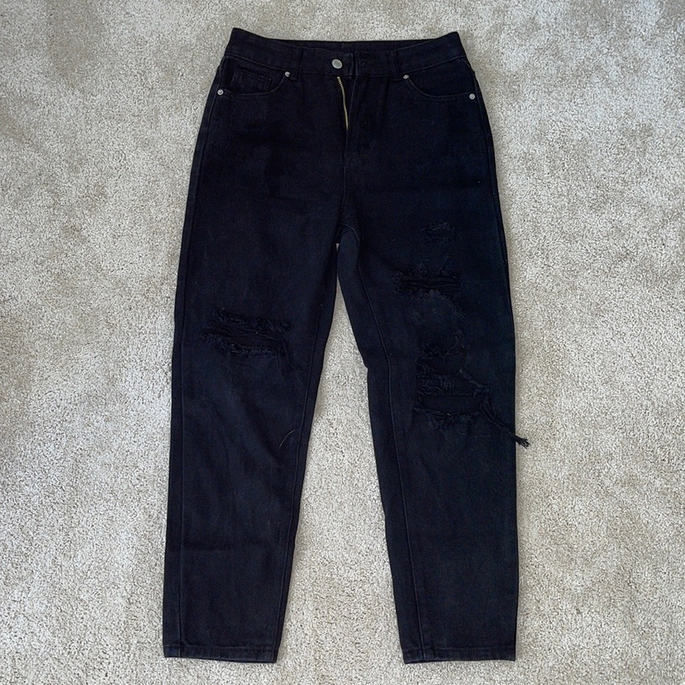 Black Distressed Jeans